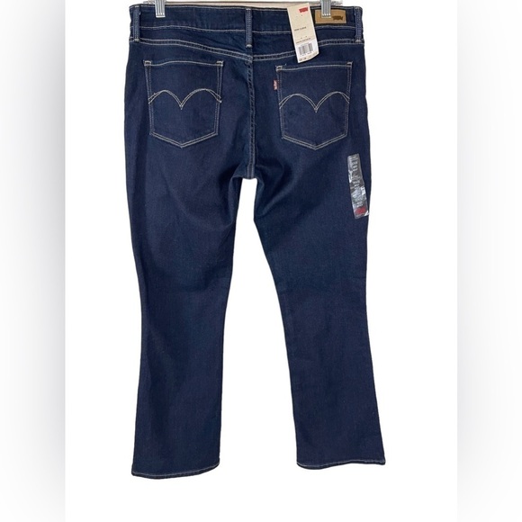 Levi’s Demi Curve Mid Rise Boot Cut Dark Wash Denim Jeans 14 - Picture 2 of 14